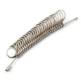 1 juego de anillos de plata de tamaño de dedo, joyeros de medición, palo de medición, juego de indicadores de anillo de dedo de metal, mandril, tamaño de EE. UU, Equipo de herramienta de joyería