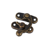 gloglow 12 pcs gancho, diseño de bronce antiguo aldaba para candado joyería decorativa regalo caja de madera de vino cerrojo gancho con tornillos, Bronze-left Hook, 1