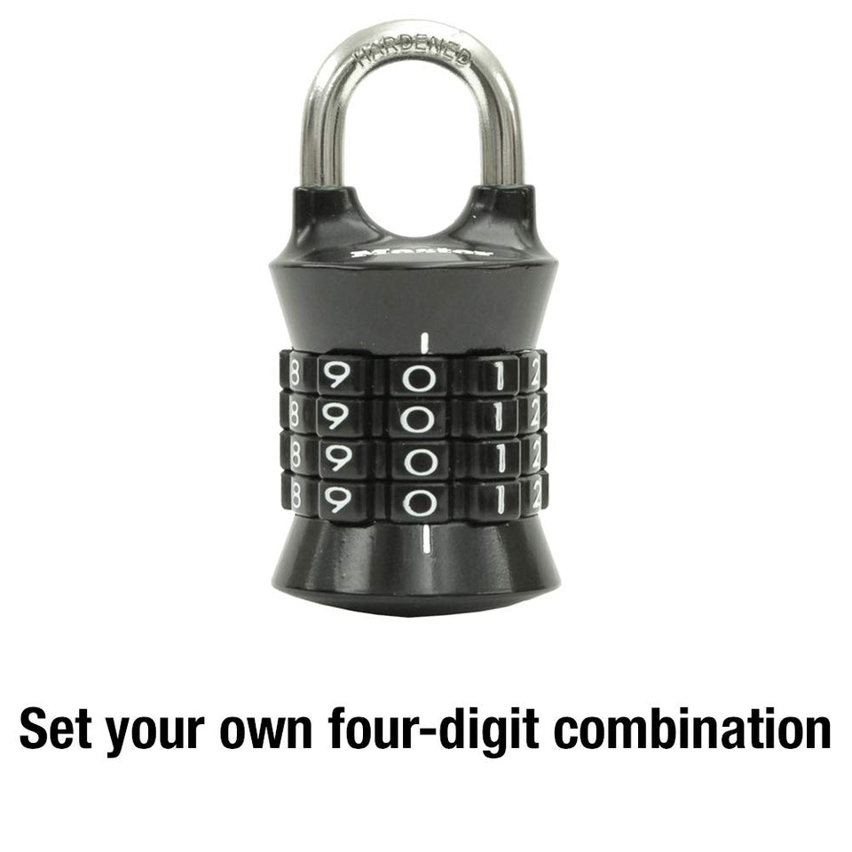 Master Lock Candado, Set Your Own Combination Lock, 1-1/2 pulgadas. Amplio, colores surtidos, 1535D