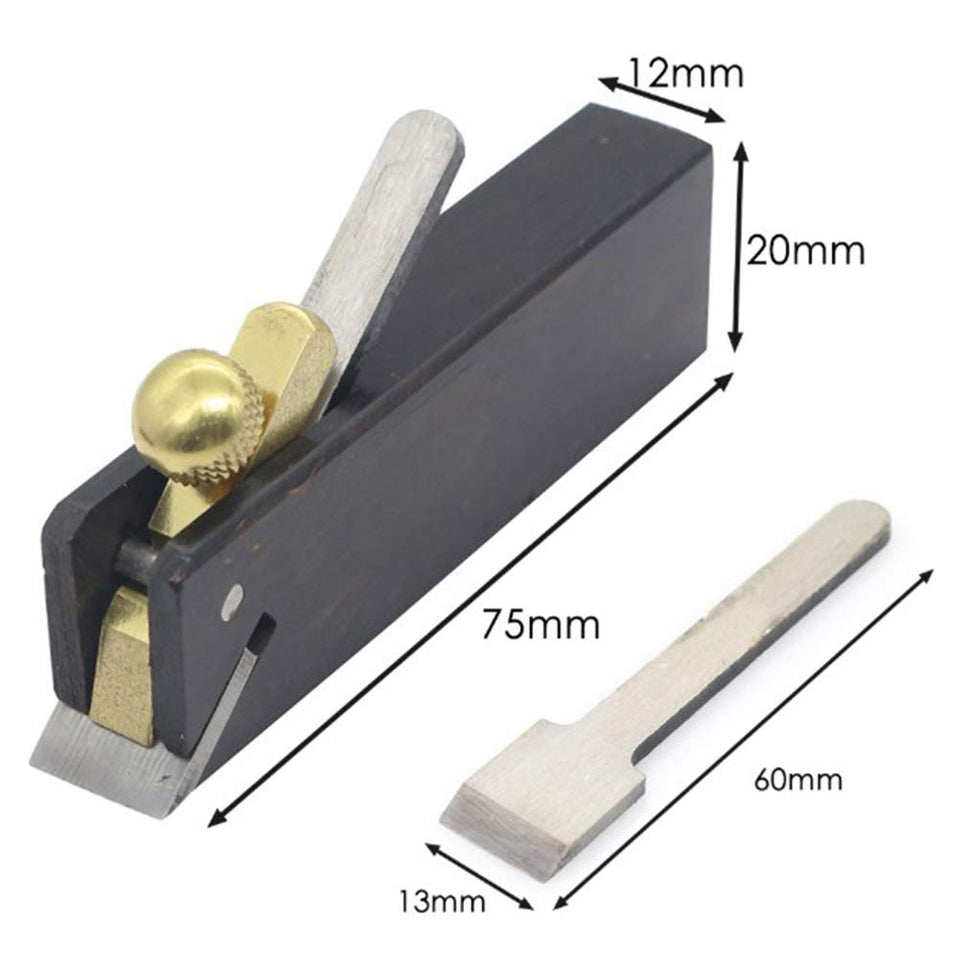 Mini cepilladora de mano de madera, herramienta de carpintería de fácil manejo, cepilladora de ángulo duradera, herramienta luthier, fabricación de violines, herramientas lineales de carpintero 7,5 cm, 1PCS