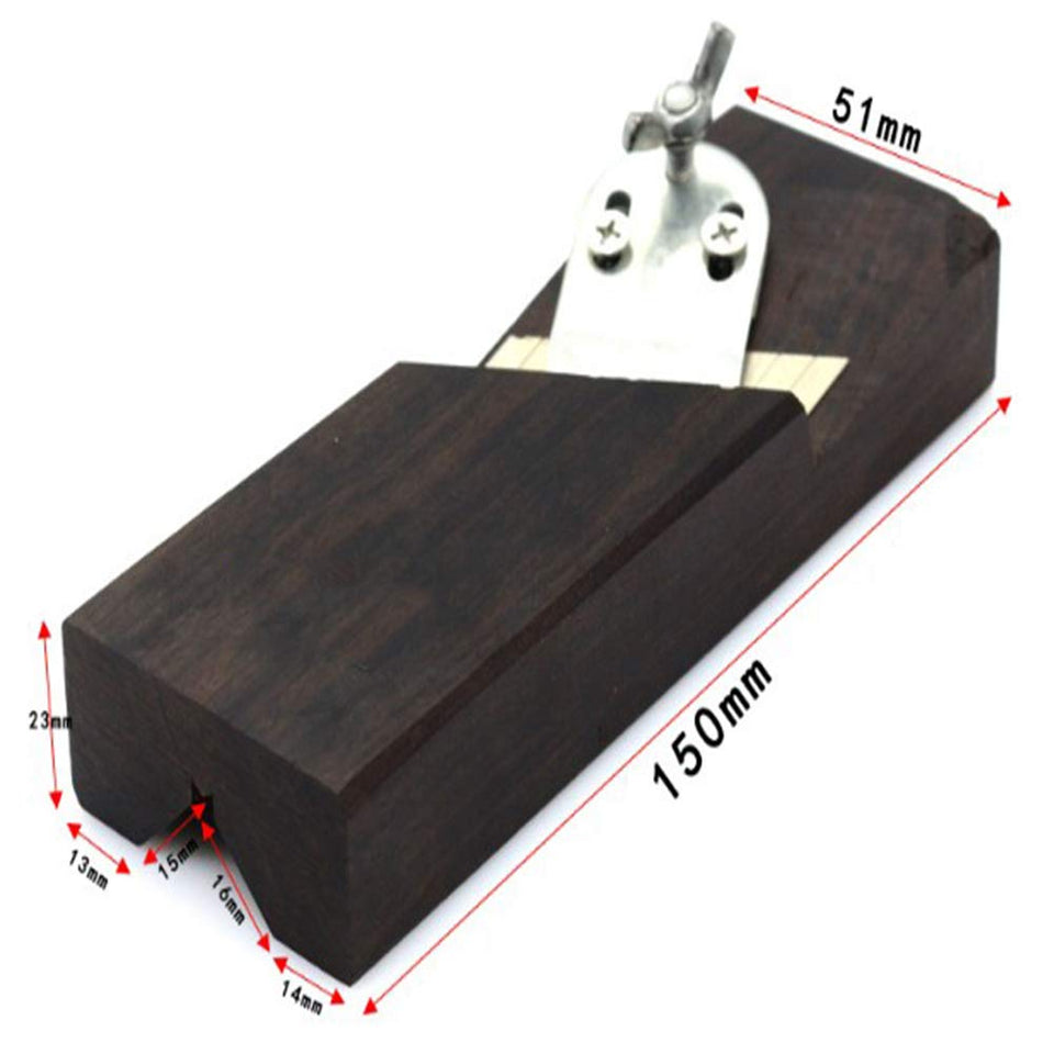 YAOBAO Mini Plano de Bloques de Madera, Carpintero Mano Cepilladora Madera de Afeitar Woodcraft Bricolaje para Trabajar la Madera Cepilladora Herramientas de Mano de Madera 15cm, Negro
