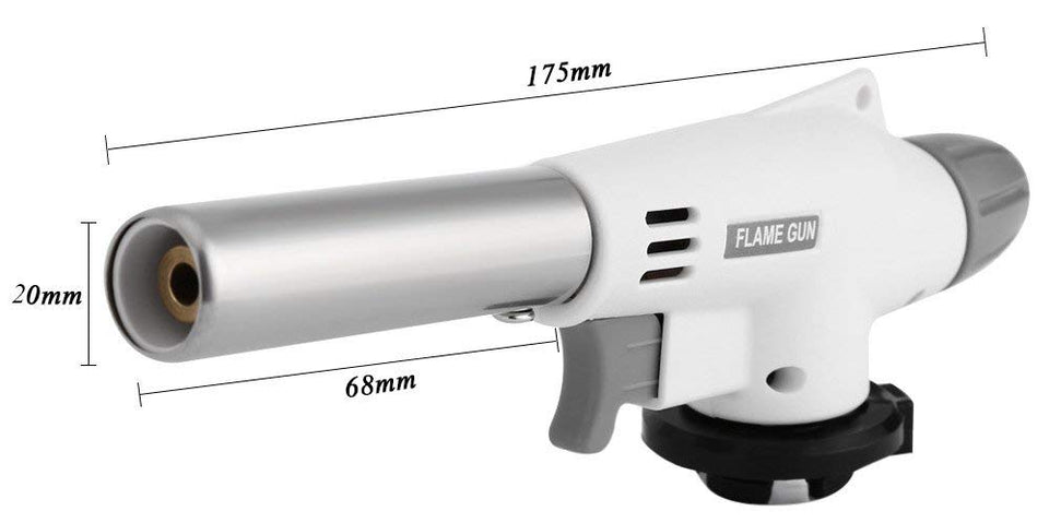 outlife Camping – Soplete de gas butano llama Soldadura Gun Burner Auto Ignition Cocina Herramienta de cocción para cocinar/postres Blazing/barbacoa/Baking/Camping al aire última intervensión