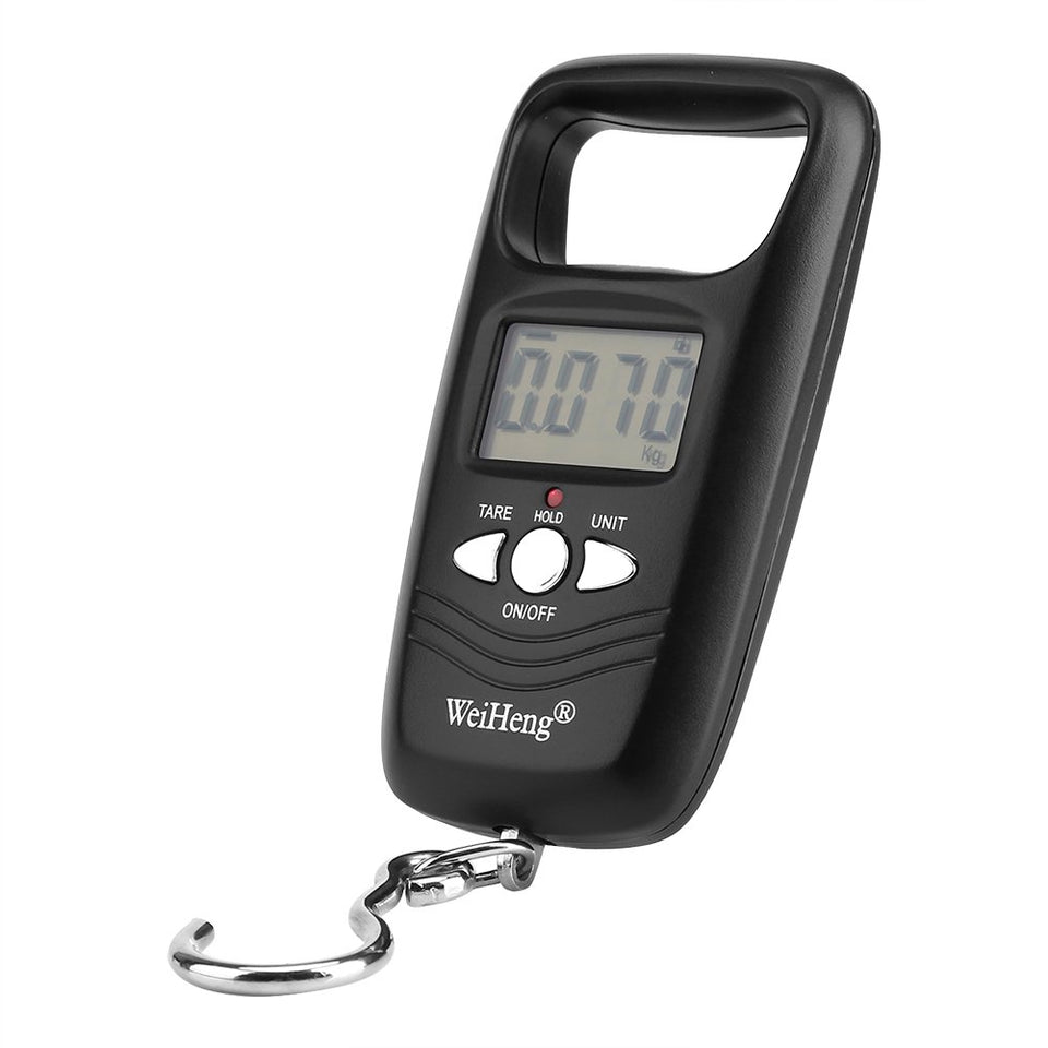 Bascula de Báscula Equipaje Digital LCD Retroiluminada Balanza electrónica Escalas Balanza de Bolsillo Báscula de precisión, función de tara, apagado automático(Black)