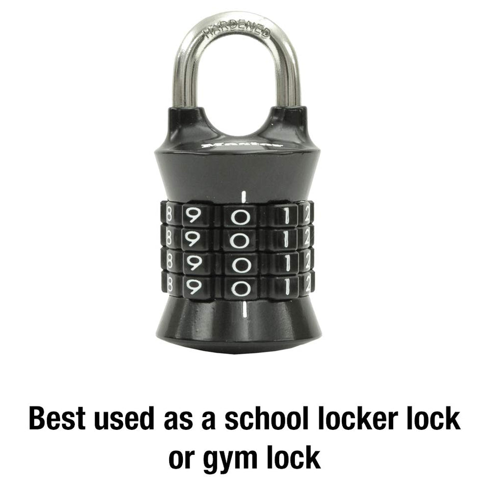 Master Lock Candado, Set Your Own Combination Lock, 1-1/2 pulgadas. Amplio, colores surtidos, 1535D