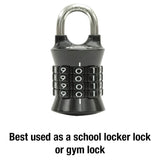 Master Lock Candado, Set Your Own Combination Lock, 1-1/2 pulgadas. Amplio, colores surtidos, 1535D