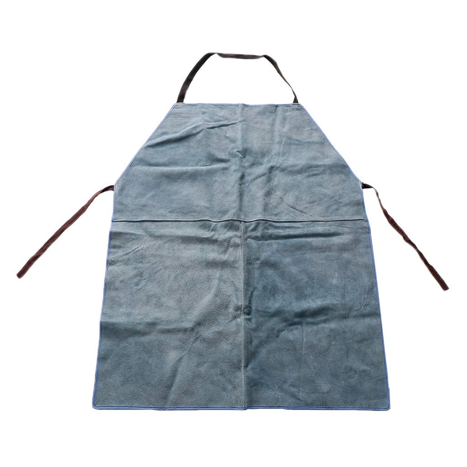 Homyl Delantal Resistente Protector Soldadura De Cuero Protector Trabajo Babero Equipo De Industrias Tester - Azul
