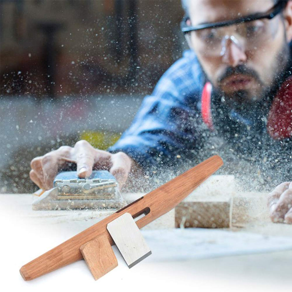 YAOBAO Mini cepilladora para Trabajar la Madera, Plano de Esquina de Madera, fabricación de Modelos de Carpintero Manual de alisado de tablones de Madera de 26Cm, Afilado