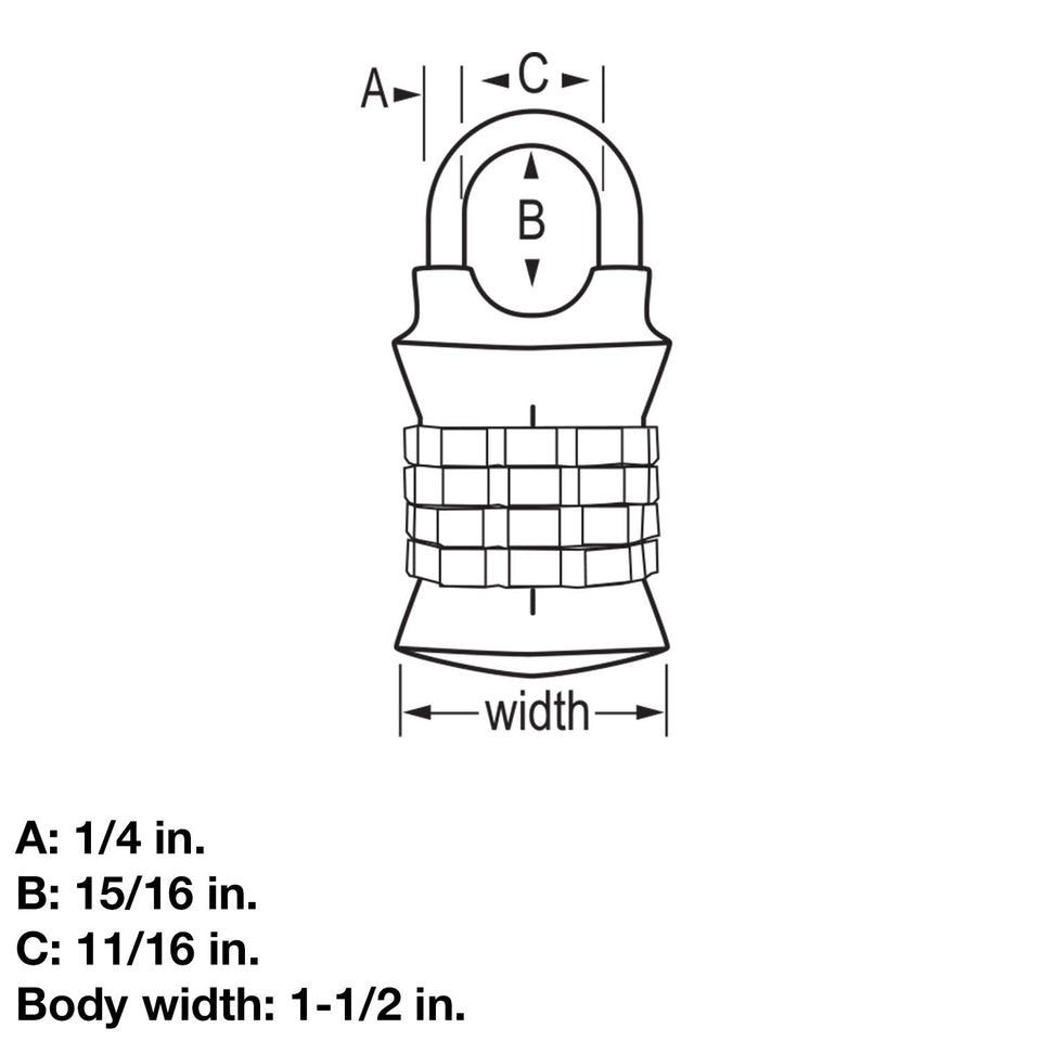 Master Lock Candado, Set Your Own Combination Lock, 1-1/2 pulgadas. Amplio, colores surtidos, 1535D