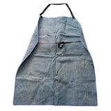 Homyl Delantal Resistente Protector Soldadura De Cuero Protector Trabajo Babero Equipo De Industrias Tester - Azul