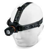 Truper LI-CA-120R, Linterna de cabeza recargable, aluminio, 120 lúmenes, LED Cree alta luminosidad