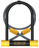 OnGuard Bulldog DT U-Lock Candado en Forma de U con Cable de sujeción de Espiral de 40.16 cm (Negro, 11.5 x 23 cm)