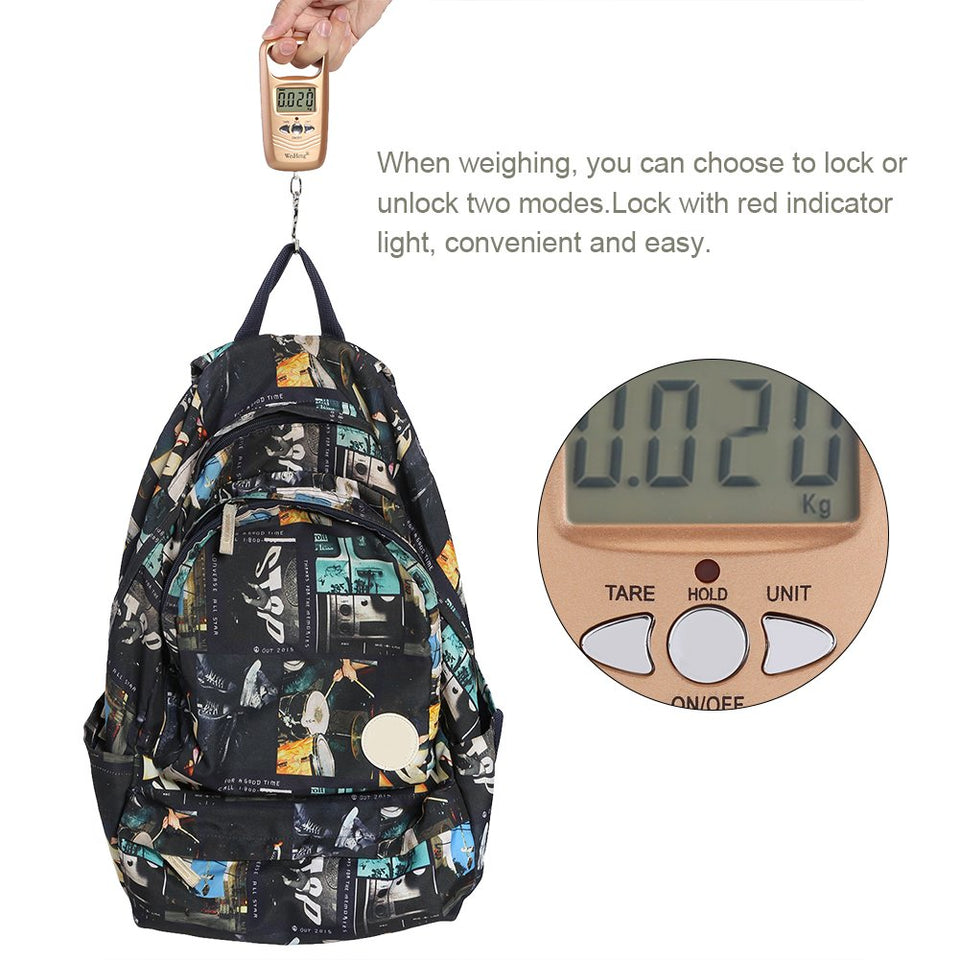 Bascula de Báscula Equipaje Digital LCD Retroiluminada Balanza electrónica Escalas Balanza de Bolsillo Báscula de precisión, función de tara, apagado automático(Black)