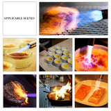 outlife Camping – Soplete de gas butano llama Soldadura Gun Burner Auto Ignition Cocina Herramienta de cocción para cocinar/postres Blazing/barbacoa/Baking/Camping al aire última intervensión
