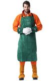 AP tamaño babero de cuero verde AP-2655 delantal y 14" guantes de cuero de becerro grano AP-6105 + xl para el servicio plena protección pesada/soldadura