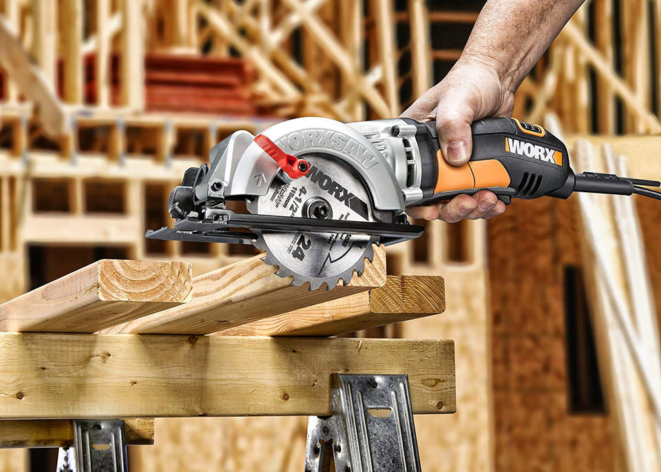 Worx Worxsaw WX429L Sierra circular compacta, 4 1/2 pulgadas