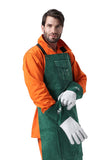 AP tamaño babero de cuero verde AP-2655 delantal y 14" guantes de cuero de becerro grano AP-6105 + xl para el servicio plena protección pesada/soldadura