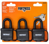 master lock 1804tri 1 – 9/16" cubierto laminado resistente a la intemperie Candado para resistencia al agua; Paquete de 3